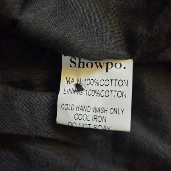 Showpo Black Cotton Dress - Picture 4 of 5
